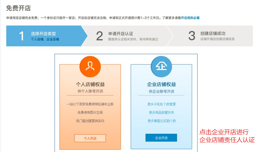 淘宝怎么认证企业店铺