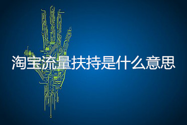 淘宝流量扶持是什么意思