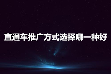 直通车推广方式选择哪一种好