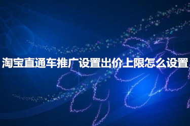 淘宝直通车推广设置出价上限怎么设置？具体怎么操作？