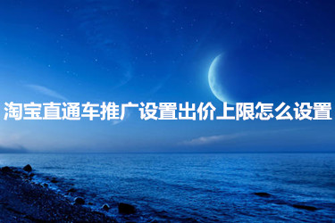 淘宝直通车推广设置出价上限怎么设置