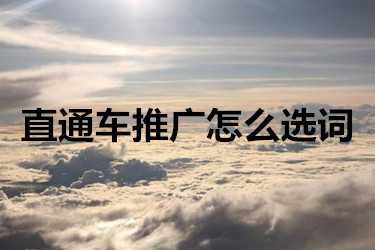 直通车推广怎么选词