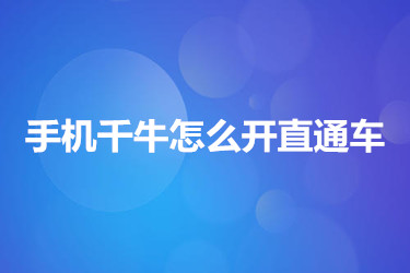 手机千牛怎么开直通车？具体怎么操作？
