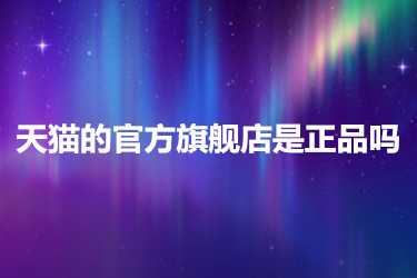 天猫的官方旗舰店是正品吗？怎么看呢？