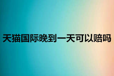 天猫国际晚到一天可以赔吗